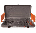 DELUXE 2 BURNER PROPANE STOVE GRAPHITE/ORANGE