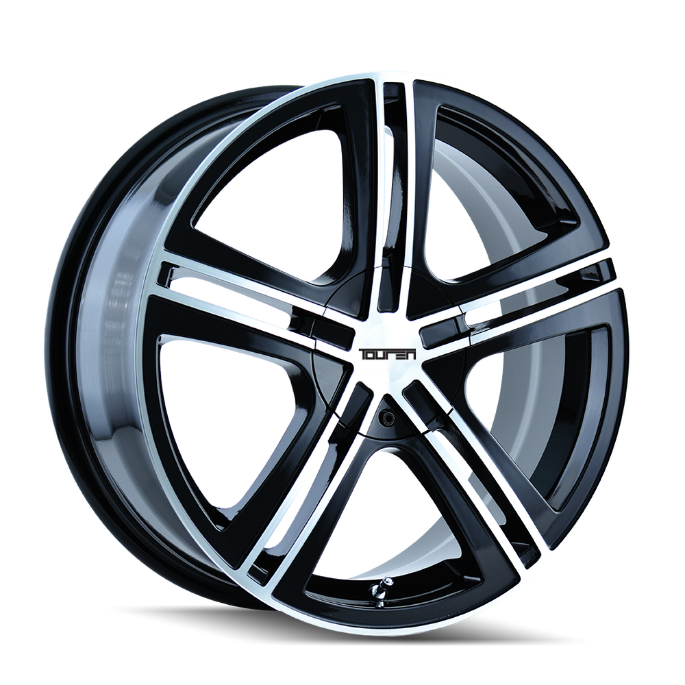 ~(27 lbs. 18X18X8)~ TR62 (3262) BLACK/MACHINED FACE/MACHINED LIP 16X7 5-100/5-114.3 40MM 72.62MM