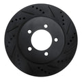 R1 02-05 Ford Explorer Front Right Drilled & Slotted Black Brake Rotor