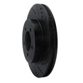 R1 02-05 Ford Explorer Front Right Drilled & Slotted Black Brake Rotor