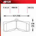 Hawk 65-82 Chevrolet Corvette Blue 9012 Race Front/Rear Brake Pads