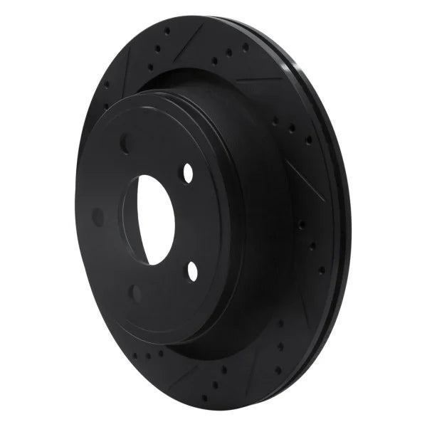 R1 22-22 Brightdrop Zevo 600 Rr Right Drilled & Slotted Black Brake Rotor