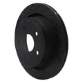 R1 22-22 Brightdrop Zevo 600 Rr Right Drilled & Slotted Black Brake Rotor