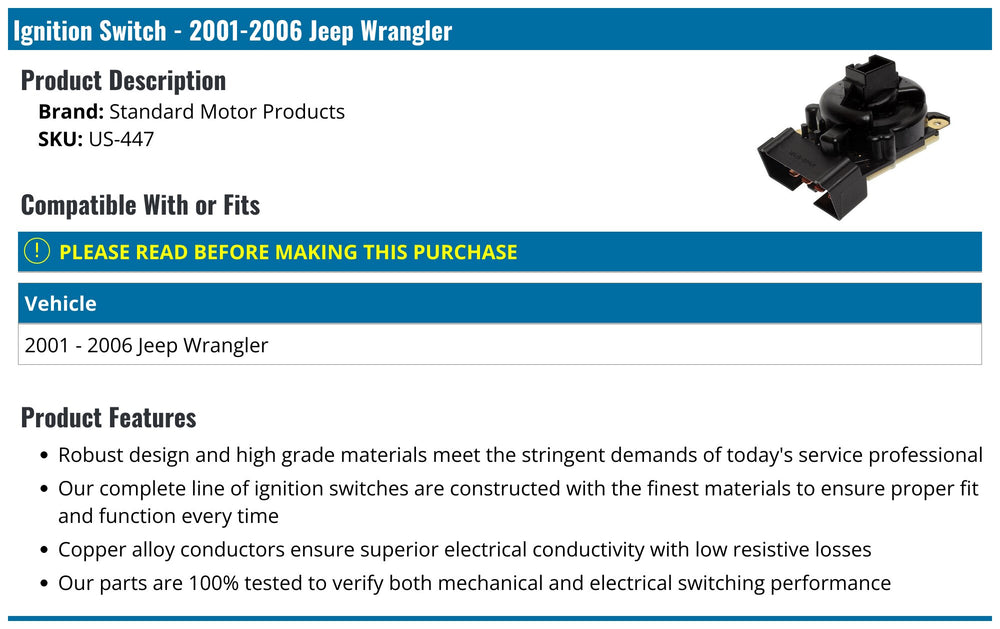 STANDARD IGN auto part