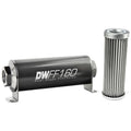DeatschWerks Stainless Steel 10AN 5 Micron Universal Inline Fuel Filter Housing Kit (160mm)
