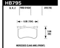 Hawk 14-17 Mercedes-Benz CLA 45 AMG/15-17 Mercedes-Benz GLA 45 AMG HPS 5.0 Front Brake Pads