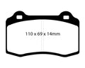 EBC Racing 92-00 Dodge Viper 8.0 RP-X Front Brake Pads