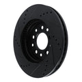 R1 04-07 Ford Freestar Front Right Drilled & Slotted Black Brake Rotor