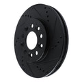 R1 04-07 Ford Freestar Front Right Drilled & Slotted Black Brake Rotor