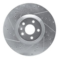 R1 Concepts Brake Rotor Drilled and Slotted Silver Fits Volvo S60