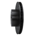 R1 91-99 Mercedes-Benz S350 Front Right Drilled & Slotted Black Brake Rotor