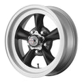 AMERICAN RACING VINTAGE VN105D 15X4.5 5X4.75 S-BLK MACH -15MM - VN1055461B