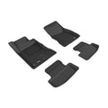 3D MAXpider 2015-2020 Ford Mustang Kagu 1st & 2nd Row Floormats - Black