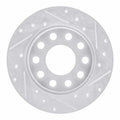 R1 19-24 Subaru Forester Front Right Drilled & Slotted Silver Brake Rotor