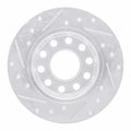 R1 19-24 Subaru Forester Front Right Drilled & Slotted Silver Brake Rotor
