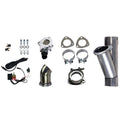 Granatelli 2.25in Aluminized Mild Steel Electronic Exhaust Cutout w/Slip Fit & Band Clamps
