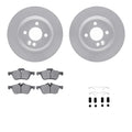 R1 02-08 Mini Cooper Front Carbon Coated Brake Rotor Set w/Euro Ceramic Pads and Hardware