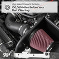 Cold Air Induction Ram Air: 1996-2002 Ford Mustang GT 4.6L V8 1996-2001 Ford Mustang SVT Cobra 4.6L V8; Aircharger Intake; non CARB exempt