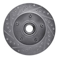 DFC 73-93 Ford E-100 Econoline Front Left Drilled & Slotted Silver Brake Rotor