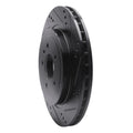 R1 05-11 Cadillac CTS Rear Right Drilled & Slotted Black Brake Rotor