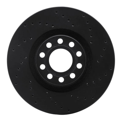 R1 99-04 Audi A6 Quattro Front Right Drilled Black Brake Rotor