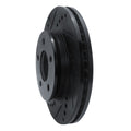 R1 96-98 Mazda MPV Front Left Drilled & Slotted Black Brake Rotor