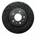 R1 13-22 Cadillac ATS Front Right Drilled Black Brake Rotor