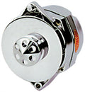 ALT GM 12SI CHROME 100A 1V PULLEY & BAFFLE 1 OR 3 WIRE