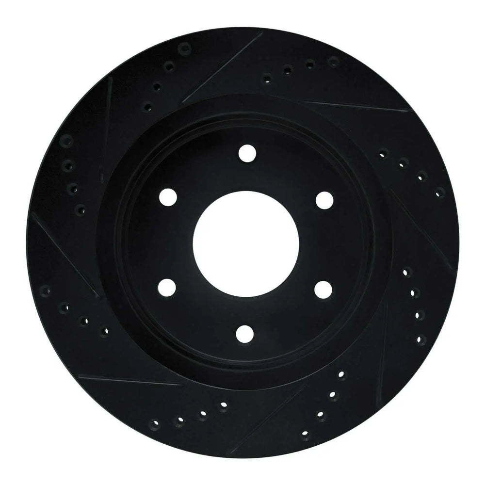 R1 05-07 Nissan Armada Front Right Slotted Black Brake Rotor
