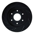 R1 05-07 Nissan Armada Front Right Slotted Black Brake Rotor