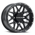 Aluminum Wheels 14x7 Krank Simulated Beadlock UTV A94B Satin Black 10 Offset 4 on 137 Bolt Pattern Raceline