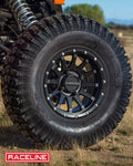 Aluminum Wheels 14x7 Trophy Simulated Beadlock UTV A95B Milled Satin Black 10 Offset 4 on 137 Bolt Pattern Raceline