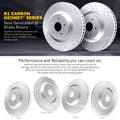 R1 14-19 Fiat 500L Front Left Drilled & Slotted Geoperformance Rotor
