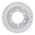 DFC 90-04 Mitsubishi Montero Rear Right Drilled & Slotted Silver Brake Rotor