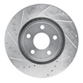DFC 11-25 Dodge Durango Front Left Drilled & Slotted Silver Brake Rotor