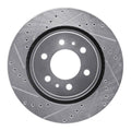 DFC 07-21 Ford F-150 4WD Front Left Drilled & Slotted Silver Brake Rotor