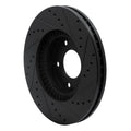 R1 01-02 Mazda Millenia Front Left Drilled & Slotted Black Brake Rotor