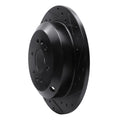 R1 09-10 Kia BORREGO Rear Right Drilled & Slotted Black Brake Rotor