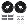 R1 E- Line Series Brake Rotor - D/S - Black w/ Ceramic Pads Hdw Fits Ford Escort