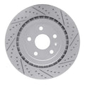 R1 16-24 Cadillac Ats Rear Right Drilled & Slotted Geoperformance Rotor