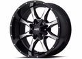 MO970 16x8 8x165.10 GLOSS BLACK W/ MACHINED FACE (0 mm)