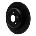R1 17-25 BMW 430I Right Rear Drilled & Slotted Black Brake Rotor