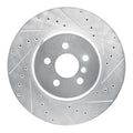 R1 17-25 BMW 430I Right Rear Drilled & Slotted Black Brake Rotor