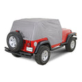 Water Resistant Gray Cab Cover for 92-06 Jeep YJ, TJ Wrangler w/o Unltd. Pkg. RT Off Road