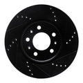R1 06-10 Pontiac Solstice Front Right Drilled & Slotted Black Brake Rotor