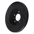 R1 06-10 Pontiac Solstice Front Right Drilled & Slotted Black Brake Rotor
