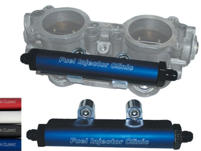 Fuel Injector Clinic Subaru STi ( 04 - 06) OR Legacy GT ( 05- 06) Top Feed Conversion Fuel Rails With -8 Inlet -6 Return Fittings