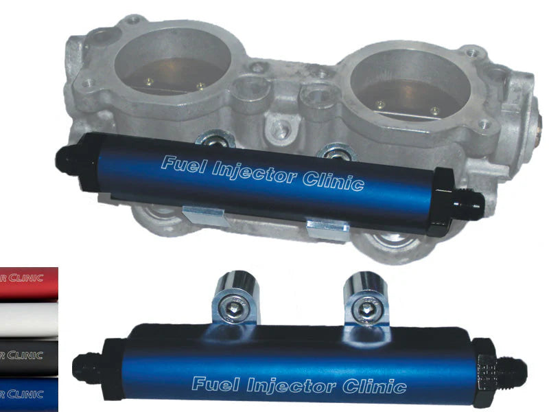 Fuel Injector Clinic Subaru STi ( 04 - 06) OR Legacy GT ( 05- 06) Top Feed Conversion Fuel Rails With -8 Inlet -6 Return Fittings