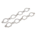 Stainless Works SBF Stock Rectangular Shaped Port 304SS Exhaust Flanges 1-5/8in Primaries (2in BP)