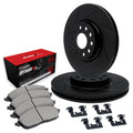 R1 00-01 Dodge Ram 1500 Pickup Front Right Slotted Black Brake Rotor